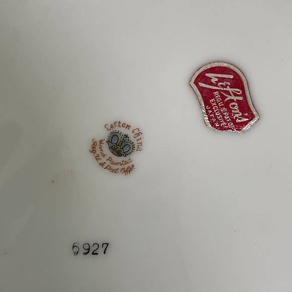 Mid Century 1960's Lefton China 5927 Fruit Pattern Decoration Hand Painted Plate - Picture 4 of 4